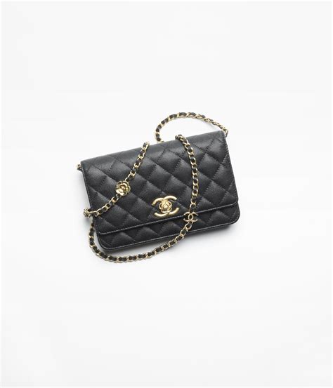 chanel wallet on chain grained calfskin black|Wallet on chain .